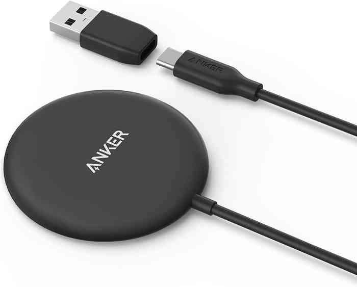 Anker Magnetic Wireless Charger, with 5 ft Built-in USB-C Cable，PowerWave Magnetic Pad Lite Only for iPhone 12(No AC Adapter)